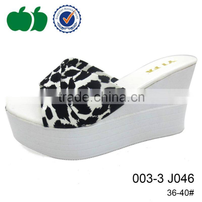 summer lady fashion high heel wedge slipper shoes