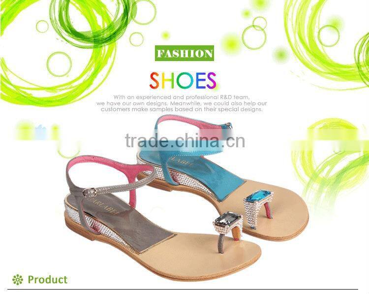 2014 fashion flat sandal for girls