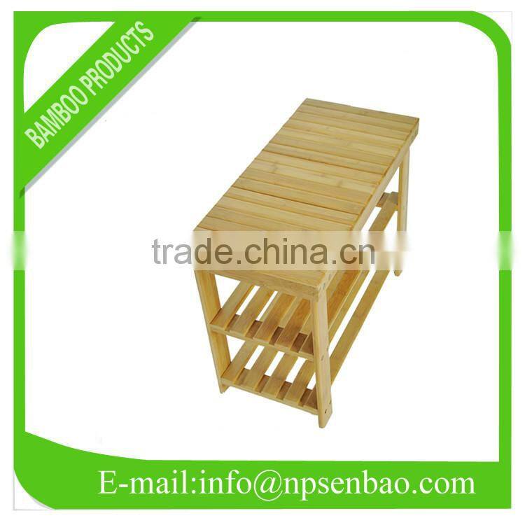 3ties bamboo kitchen trolley