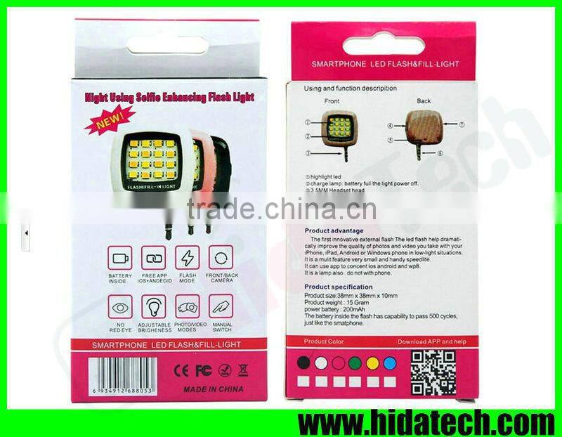 New product mobile phone accessory selfie flash led light for samsung