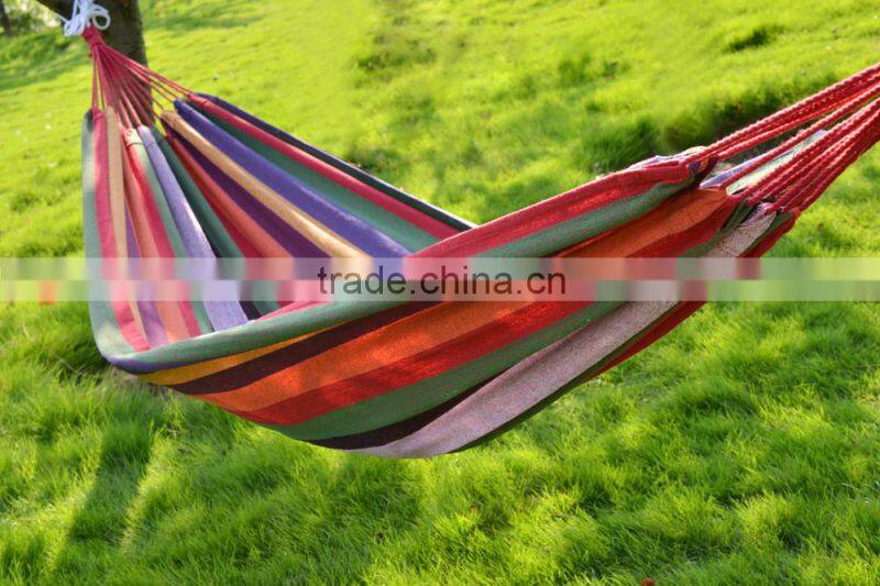 Solid outdoor leisure canvas double person hammock