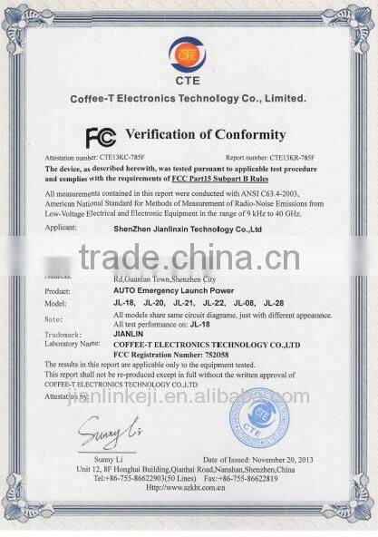 CE/ROHS/FCC approval multi-functional 12000mah automobile starting power for automobile power starting portable