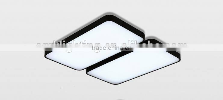 60w+60w retangular black room light