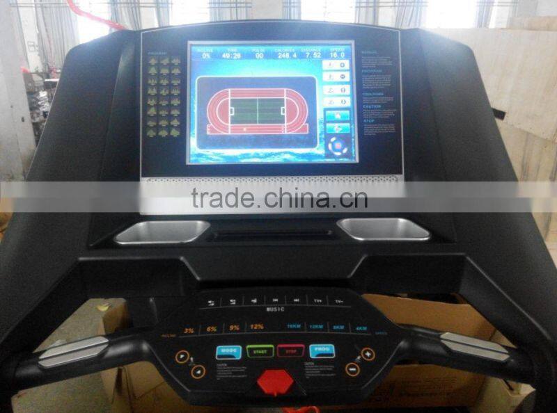 new gym equipment commercial treadmill AC 6.0HP with TV player