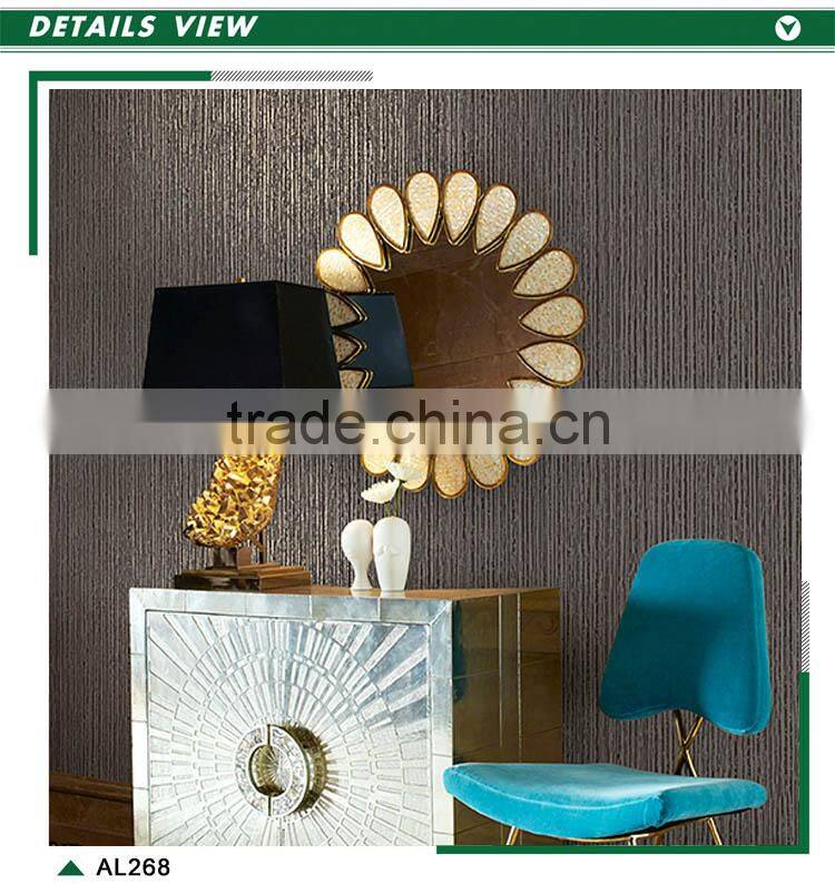 new printed non woven wallpaper, simple vertical stripe wall paper for hotel , best wallcovering manufacturer