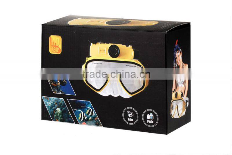 Free vedio 720P CMOS china supplier Underwater diving mask camera