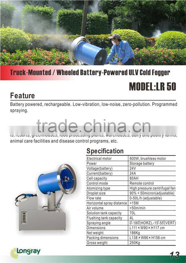 Truck-mounted ULV cold fogger