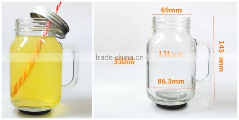 New design 500ml 19 oz glass mason jar