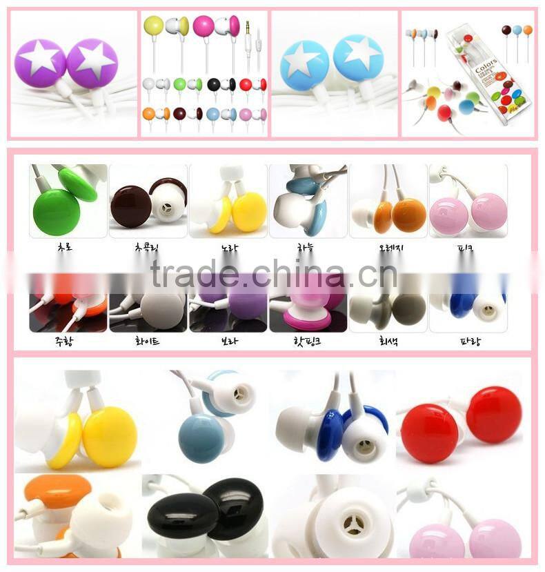 New Stereo 3.5MM Ear phones colorful earphone