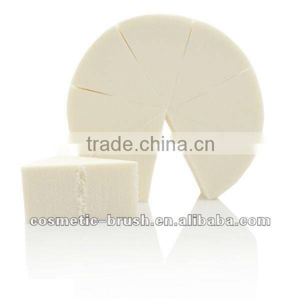 2012 New arrival best seller high quality white triangle cosmetic makeup powder puff