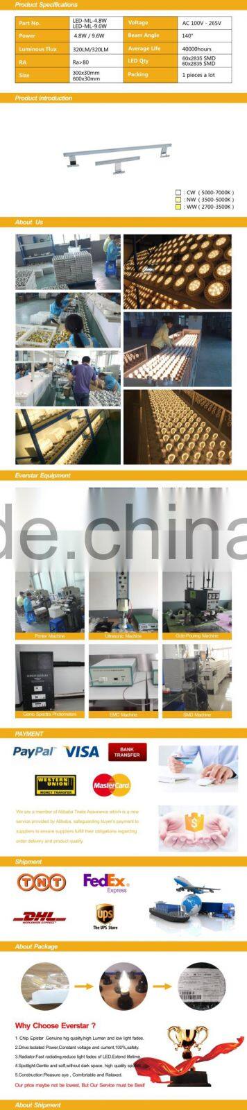 Waterproof Led mirror LED SMD 2835 lamp modern bathroom light AL Make up Lights 5w 10w Indoor bathroom bedroom Wall new 2016