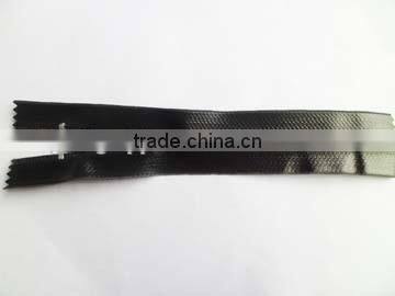 7# nylon waterproof zipper fastener close end with painted auto-lock thumb slider back side slider rain wear coate zipper