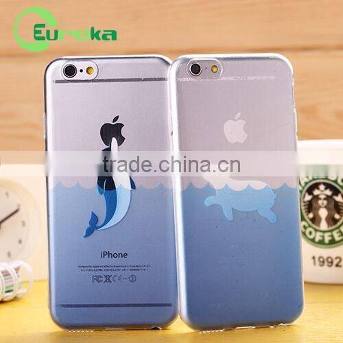 Popular cute design transparent tpu printable cell phone case for IPhone 6/4.7''