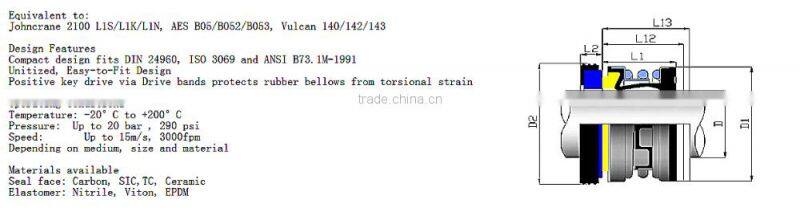 Mechanical Seal John Crane T2100