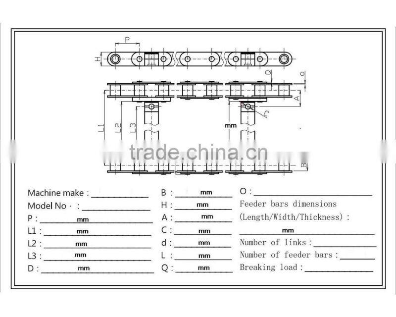 OEM undercarriage parts crawler chains
