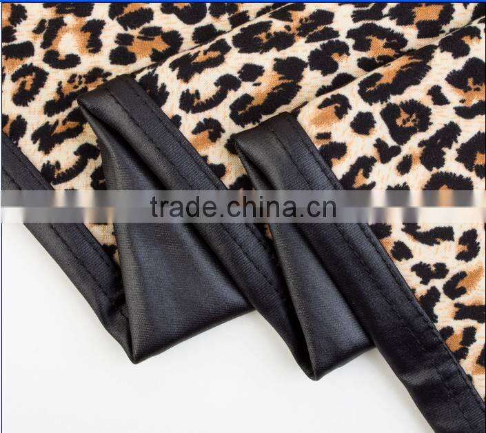 Ladies animal printing leather leggings pants