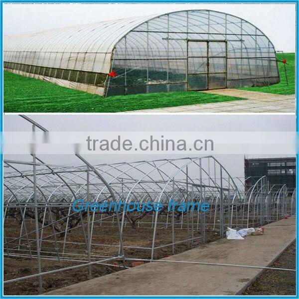 Professional solar high tunnel hot galvanized steel green houses for agriculture