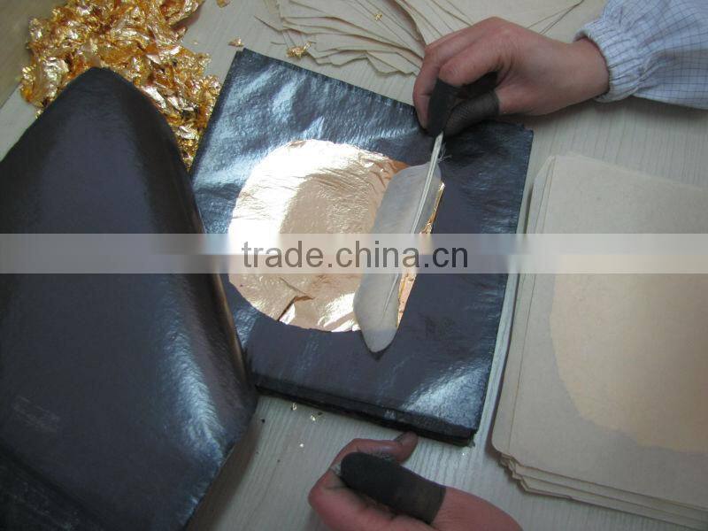 22k Genuine gold leaf 130g loose booklet 8cm*8cm 25leaves/booklet