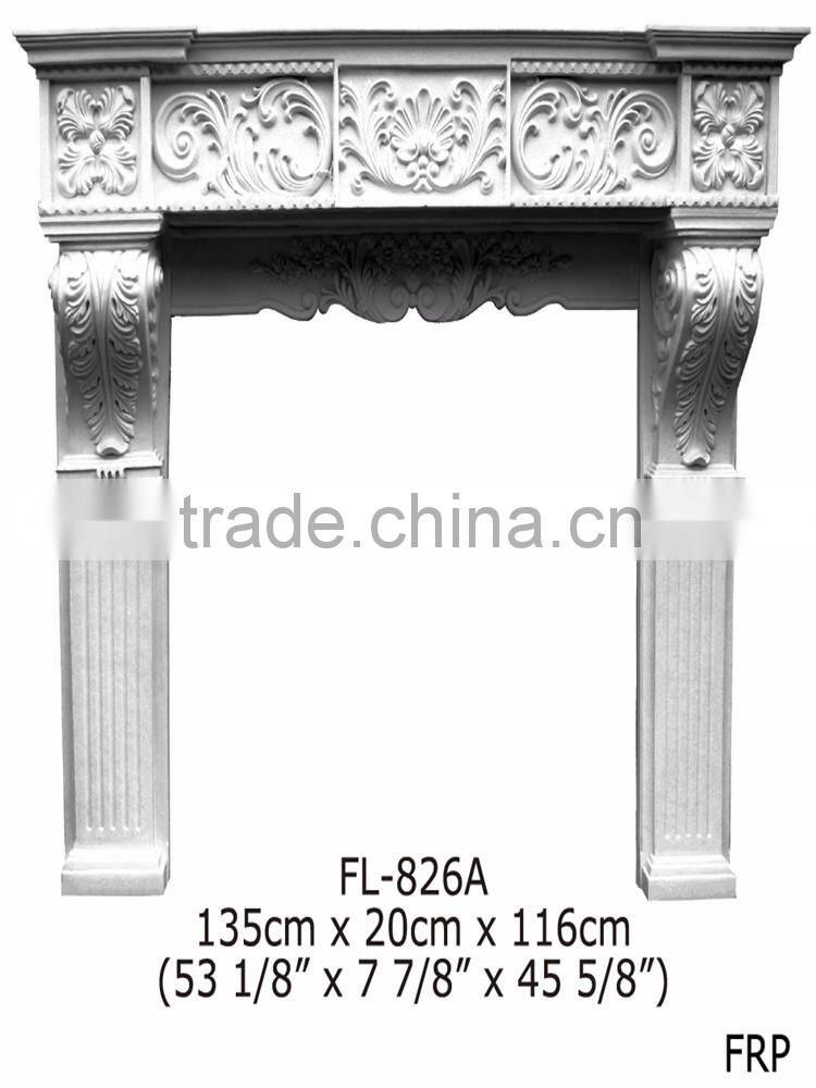 Polystyrene High Quality beautiful PU decorative white marble fireplace/freestanding nero marquina marble fireplace