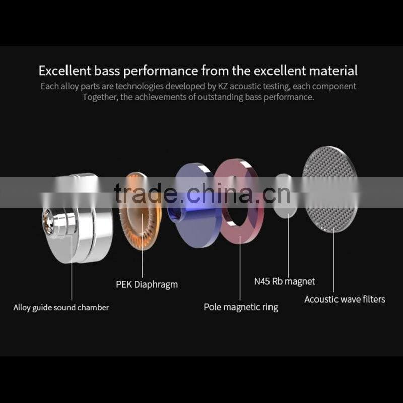 New KZ EDR2 Bass In Ear Earphone with Microphone Metal Clear Sound Music Wired Hifi Headset Enthusiast Special Use Earburd
