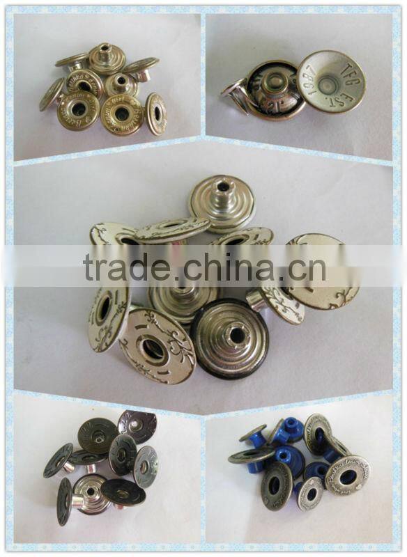 special white custom jeans rivets buttons embossed