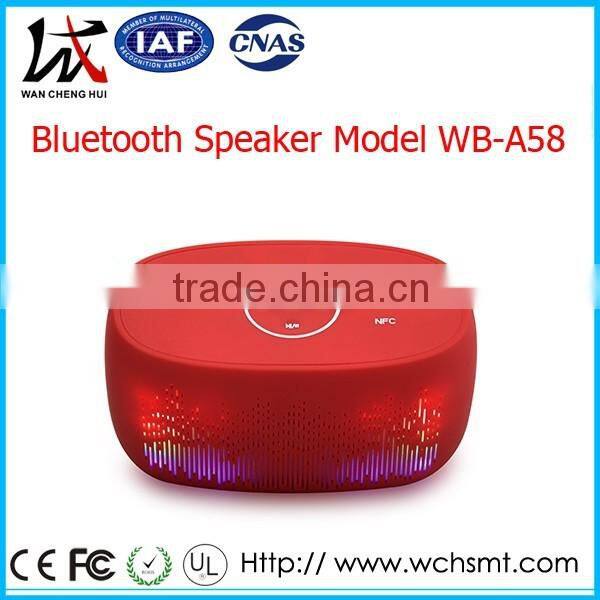 Factory Wholesale Portable Wireless Mini Bluetooth Speaker OEM/ODM With LED Light FM Radio TF Card
