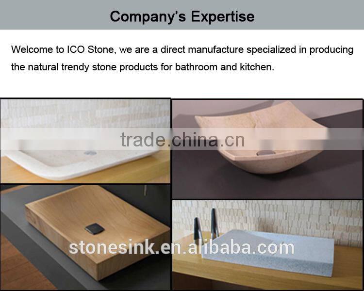 New fashion granite shanxi black corner stone basin