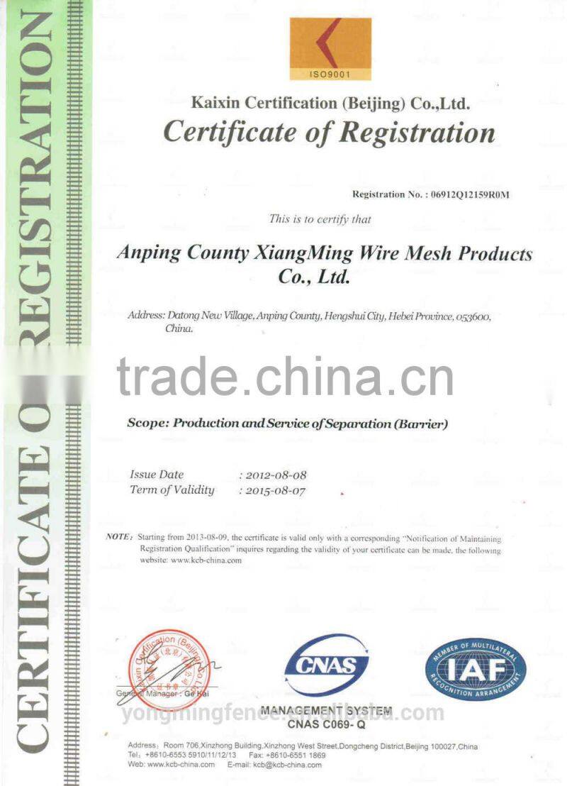 high quality pvc coated wire mesh fence/galvanized wire mesh fence panel