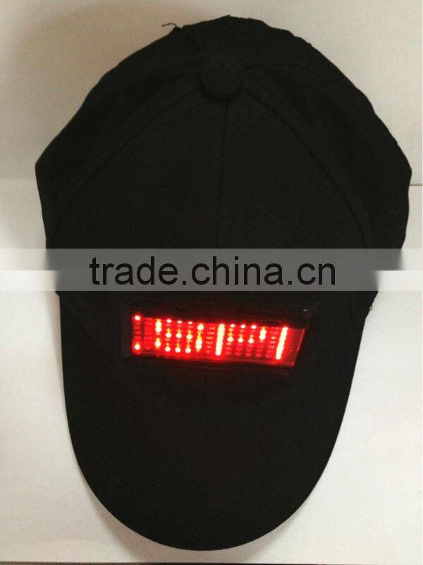 Led funny party scrolling message led hat