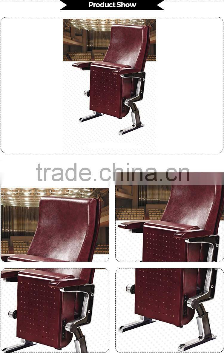 2016 Latest solid wooden folding commercial cinema theater seat