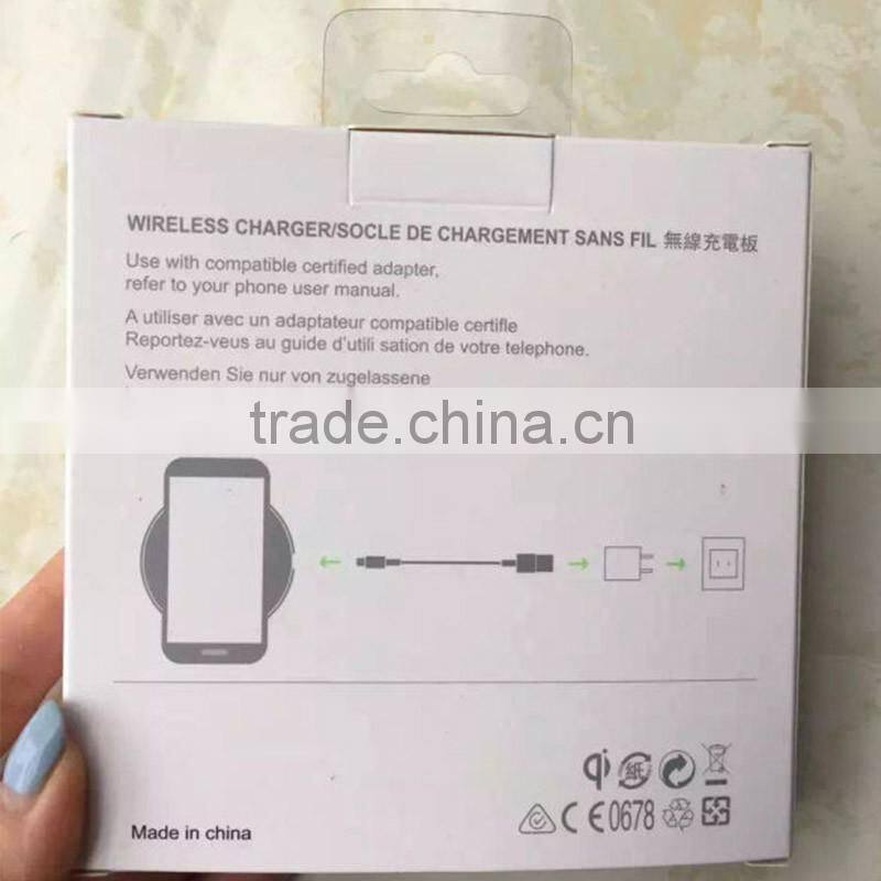 Smartphone Wireless Fast Charger Leather Case for Samsung Galaxy Note 5