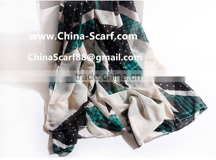 Wholesale dot viscose scarf