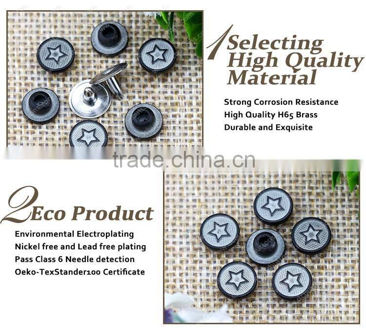 Fashion Jeans Metal Denim Rivets Black Rivet