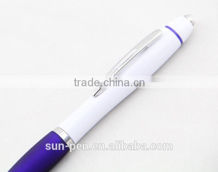 Led light multi-functional ball pen
