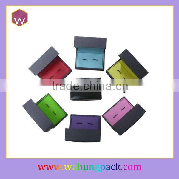 New Design Leatherette Paper Cufflink Box Popular Craft Packaging Box For Cufflinks