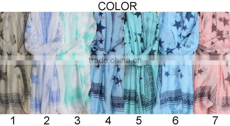 star design summer and spring muslim cotton head scarf