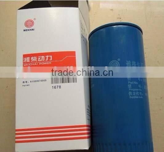 Weichai Power engine parts 61000070005 Weichai truck Oil filter