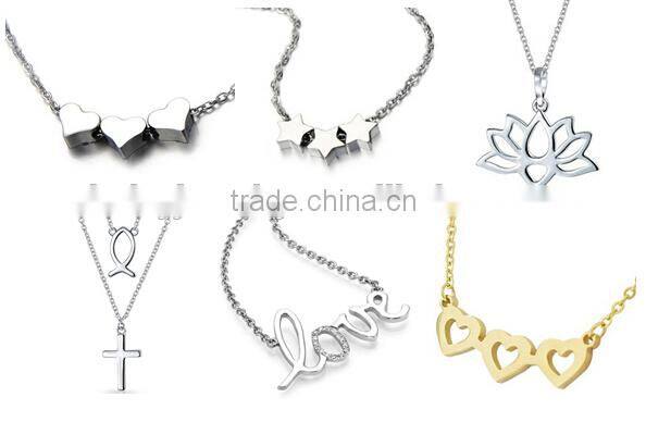 Latest design China Supply fashion stainless steel necklace