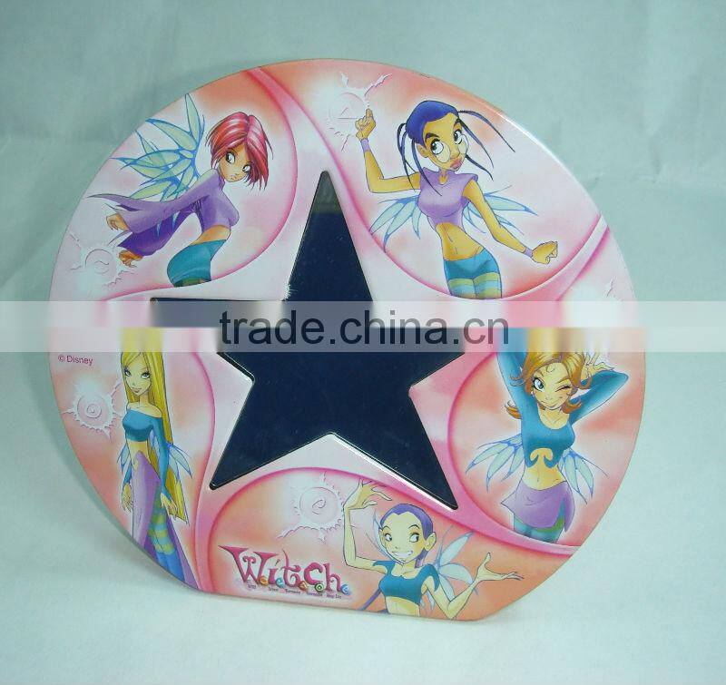 Tin desk note board with mirror