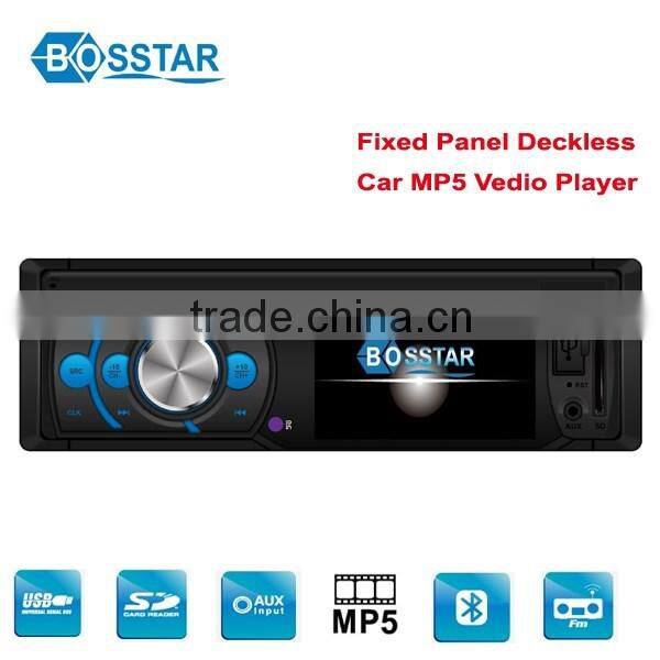 1din 3inch screen deckless Auto car mp4 mp5 vedio audio mp3 player with fm radio transmitter rds usb sd bluetooth capability