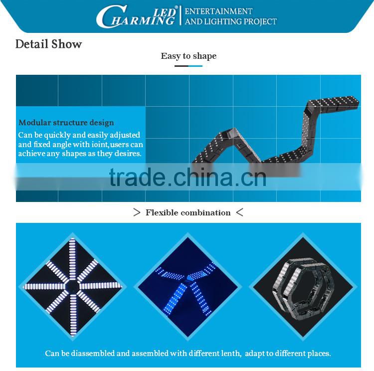 Meanwei power club night party stage flexible curtain display screen led wall decoration