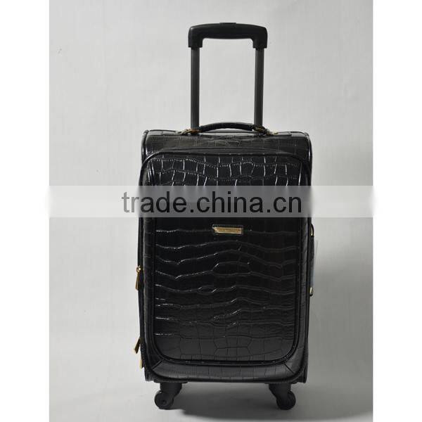 Cheap 6 Wheels PU Suitcase
