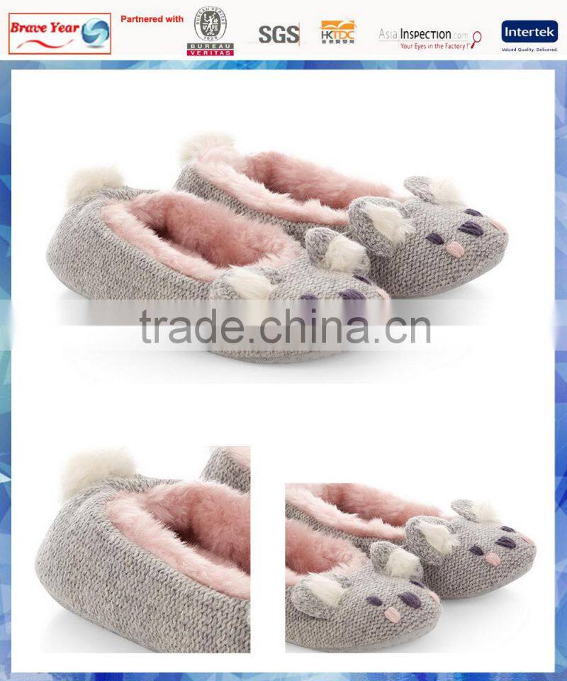 animal koala knitting pattern slipper/teenagers girls winter slipper