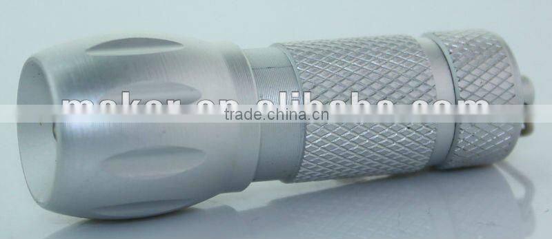 1 LED Mini Aluminum flashlight with Keychain