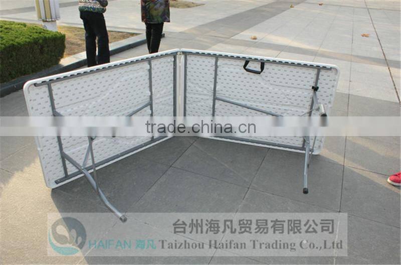 adjustable plastic 8 seater dining table/240cm high quality folding dining table