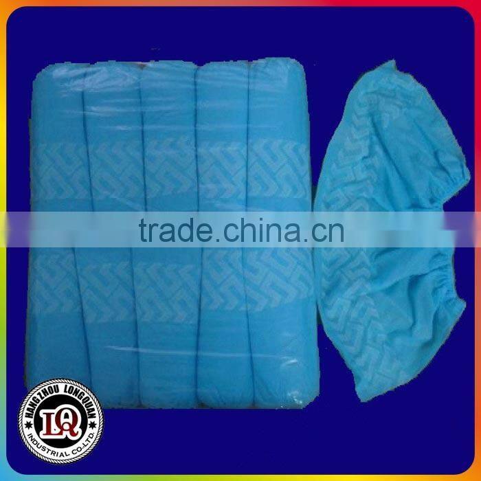Disposable pp non-woven blue shoe covers