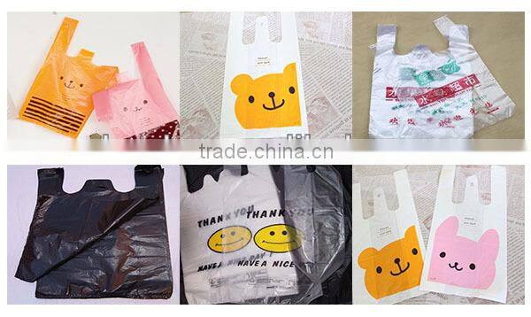 Plastic t -shirt bag/hand bag/carry bag forming machine