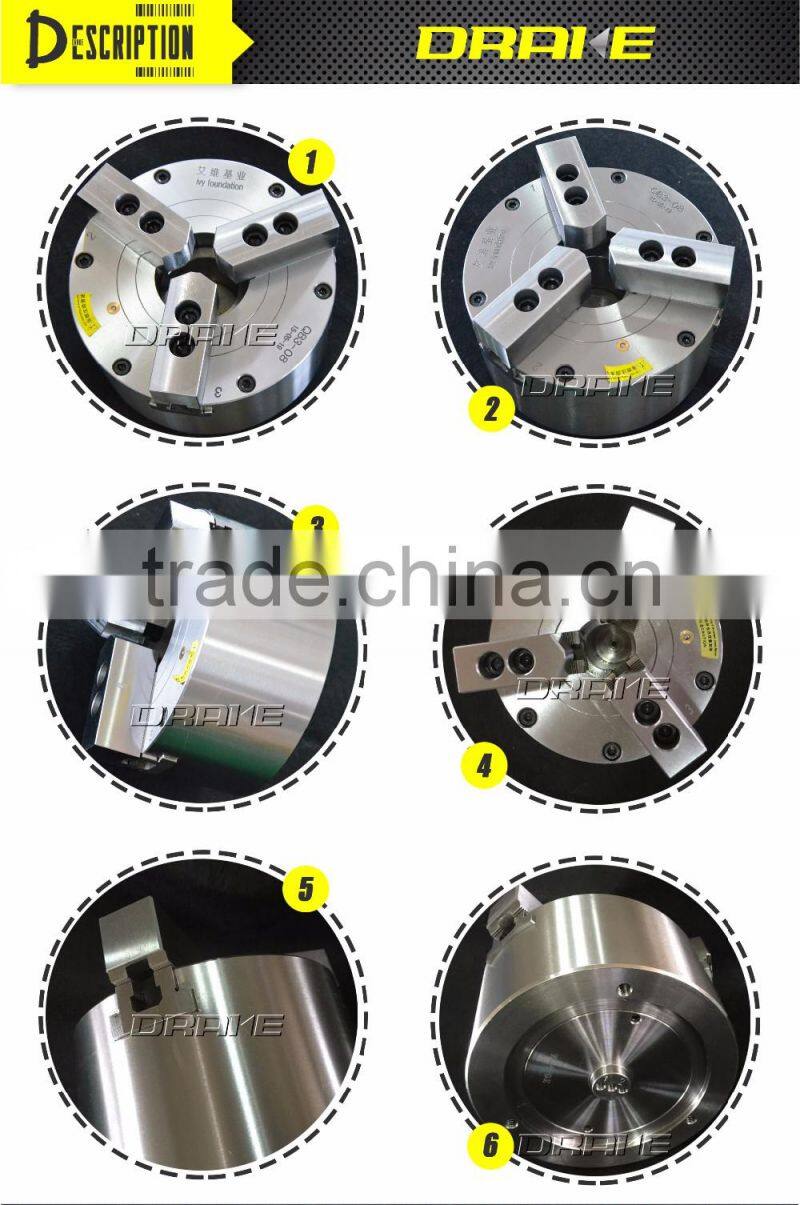 QB3 High Grade Alloy Steel 8inch Half Through-hole Pneumatic Power Chuck