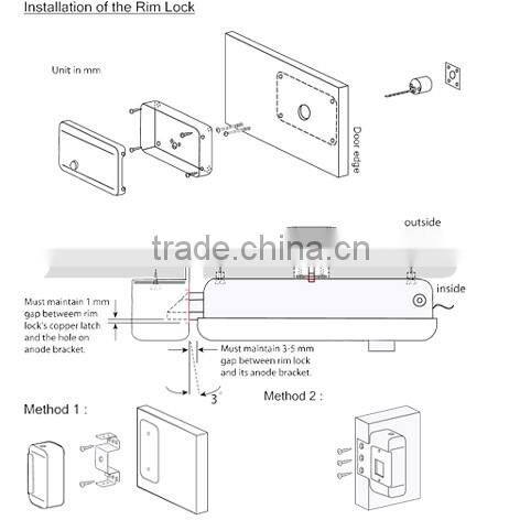 Swing Combination lock fully neckel plating