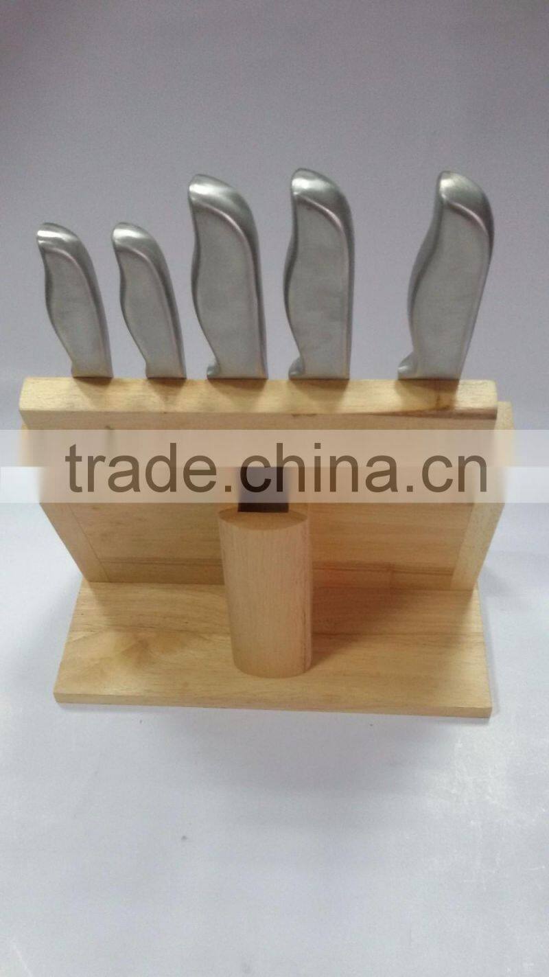 6 sets stainless steel hollow handle kitchen knife set kitchen utensils combination acrylic knife block